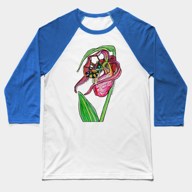 Pink Lady's Slipper Baseball T-Shirt by ThisIsNotAnImageOfLoss